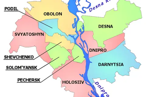 Map: Kiev Map English