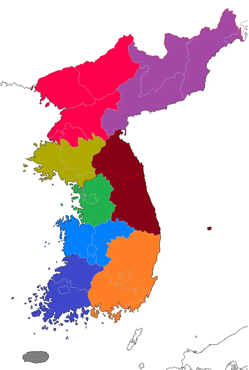 Map: Korea Peninsula Map Chinese