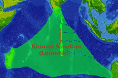 Map: Kumari Kandam Map