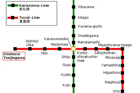 Map: Kyoto Metro Map