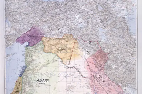Map: Lawrence of Arabias Map Presented to the Eastern Committee of the War Cabinet in November 1918