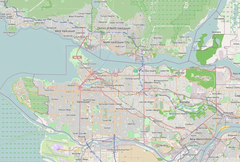 Map: Location Map Canada Vancouver