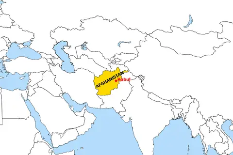 Map: Location Map of Afghanistan in Asia
