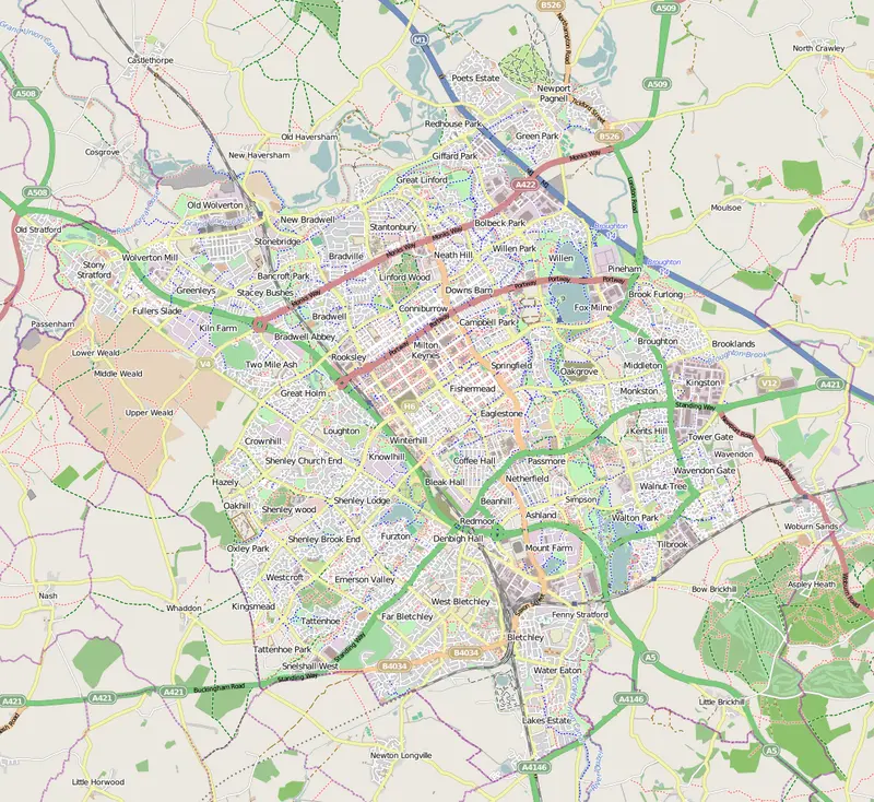 Map: Location Map United Kingdom Milton Keynes