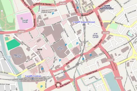 Map: Location Map Wales Cardiff Central