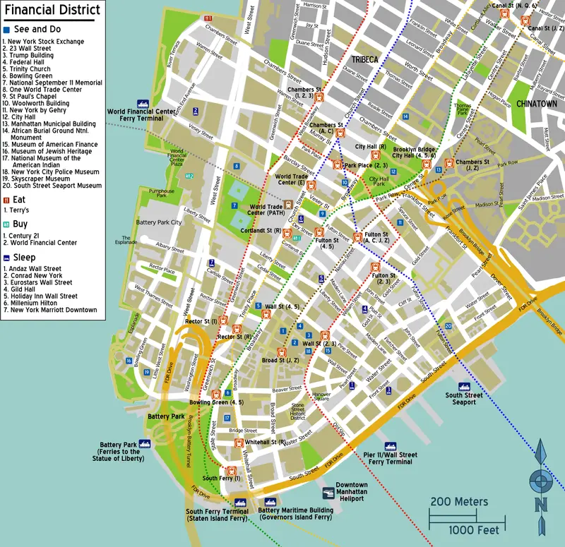 Map: Lower Manhattan Map