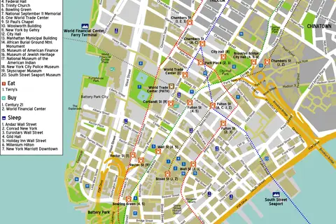 Map: Lower Manhattan Map