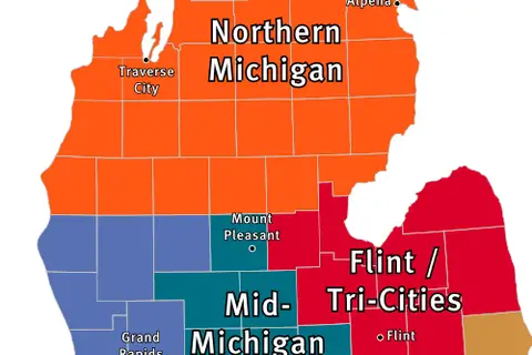Map: Lower Peninsula of Michigan Map