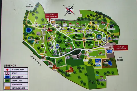Map: Lucknow Zoological Garden Full Map