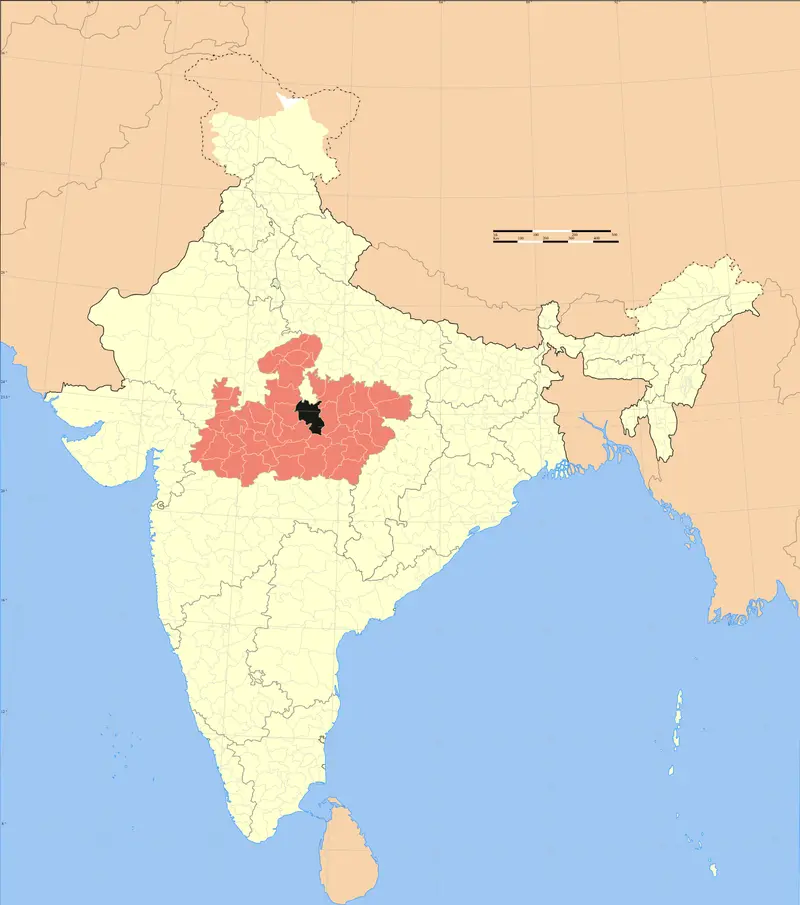Map: Madhya Pradesh District Location Map Sagar