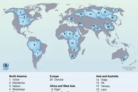 Map: Major River Basins of the World