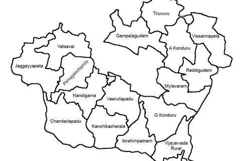 Map: Mandal Map of Ntr District