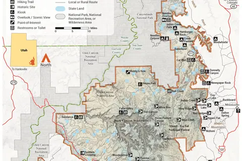Map: Map Bears Ears National Monument Utah United States 2017