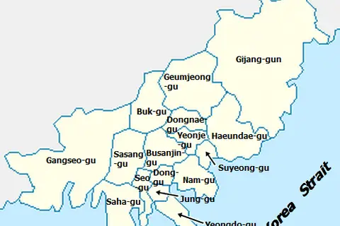 Map: Map Busangwangyeoksi Districts