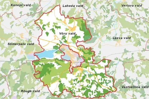 Map: Map Estonia Vru Vald