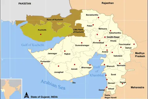 Map: Map Gujdist Kuchchh