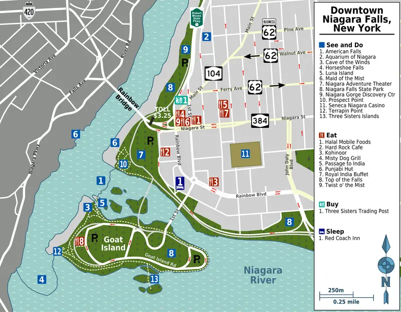 Map: Map Niagara Falls Ny Downtown