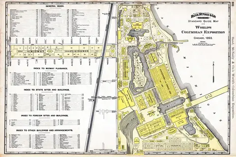 Map: Map of 1893 Worlds Columbian Exposition by Rand Mcnally