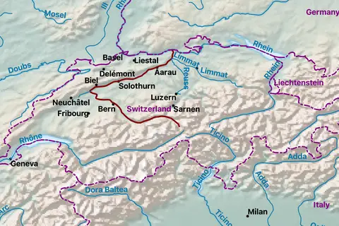 Map: Map of Aare River