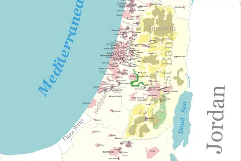 Map: Map of Administrative Regions in Israel