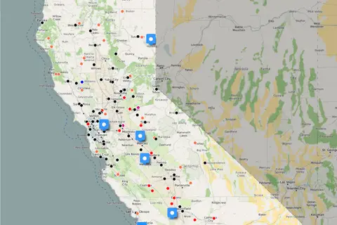 Map: Map of All Federal Prisons in California