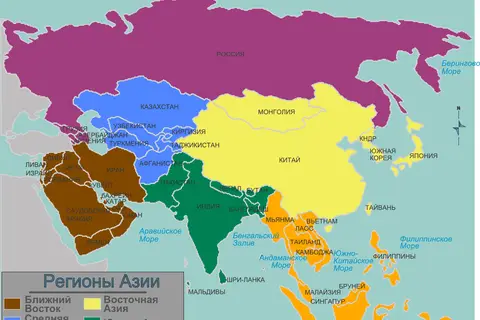 Map: Map of Asia Ru