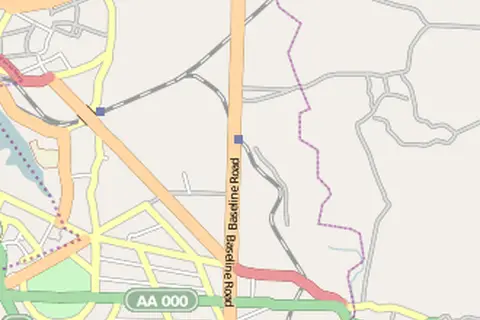 Map: Map of Baseline Road Sri Lanka
