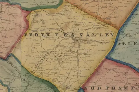 Map: Map of Brothersvalley Township from 1860 Somerset County Pennsylvania Map by Edward L Walker