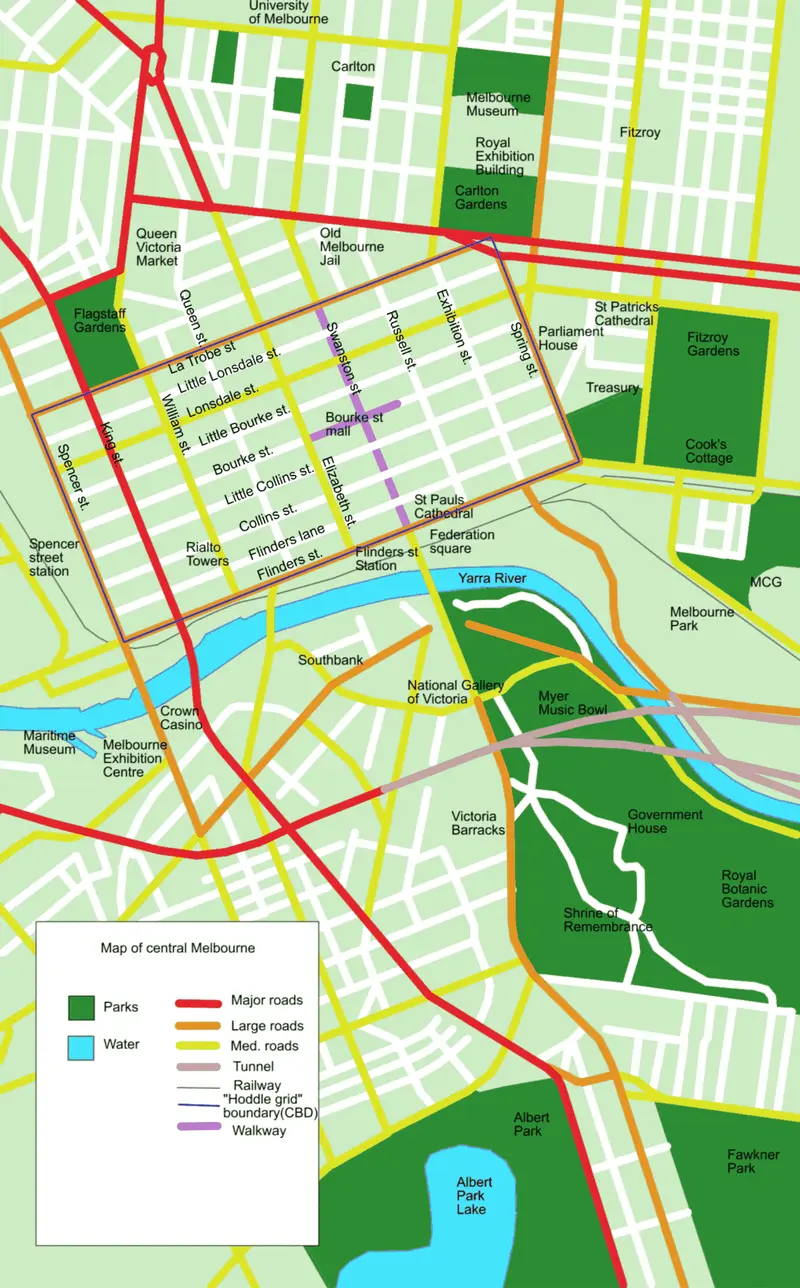 Map: Map of Central Melbourne 3384553