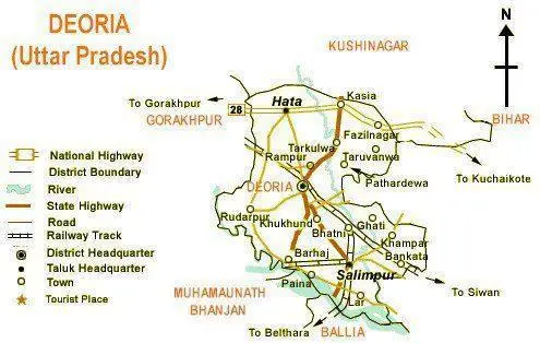 Map: Map of Deoria
