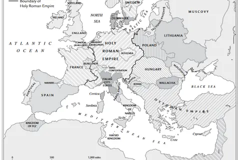 Map: Map of Europe during the Middle Ages