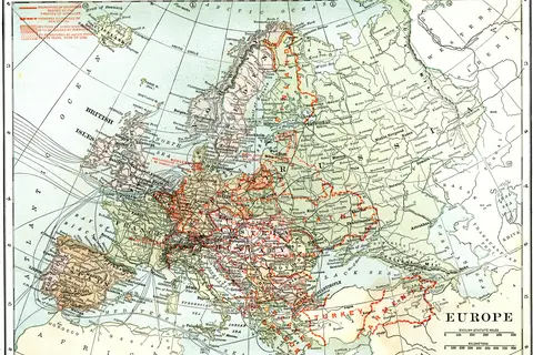 Map: Map of Europe in 1920 After the Paris Peace Conference