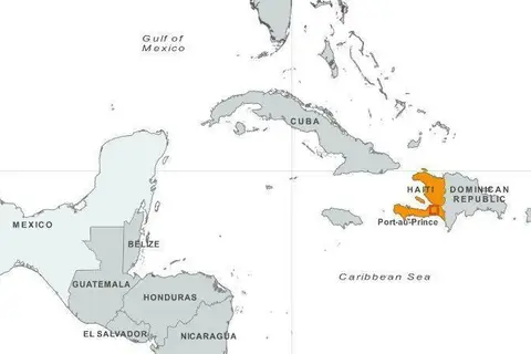 Map: Map of Haiti and the Neighboring Countries