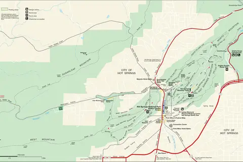 Map: Map of Hot Springs National Park