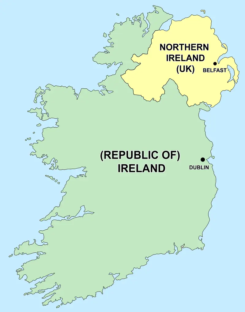 Map: Map of Irelands Capitals