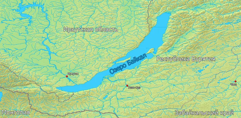 Map: Map of Lake Baikal