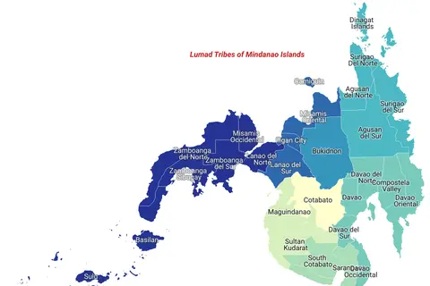 Map: Map of Lumad in Mindanao Islands