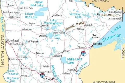 Map: Map of Minnesota Na