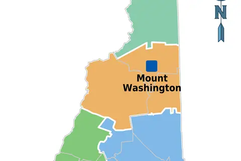 Map: Map of New Hampshire Regions