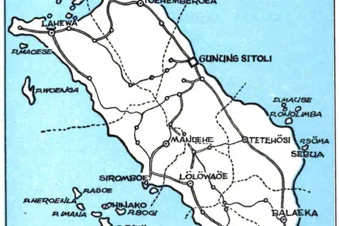 Map: Map of Nias Island Republik Indonesia Propinsi Sumatera Utara P495