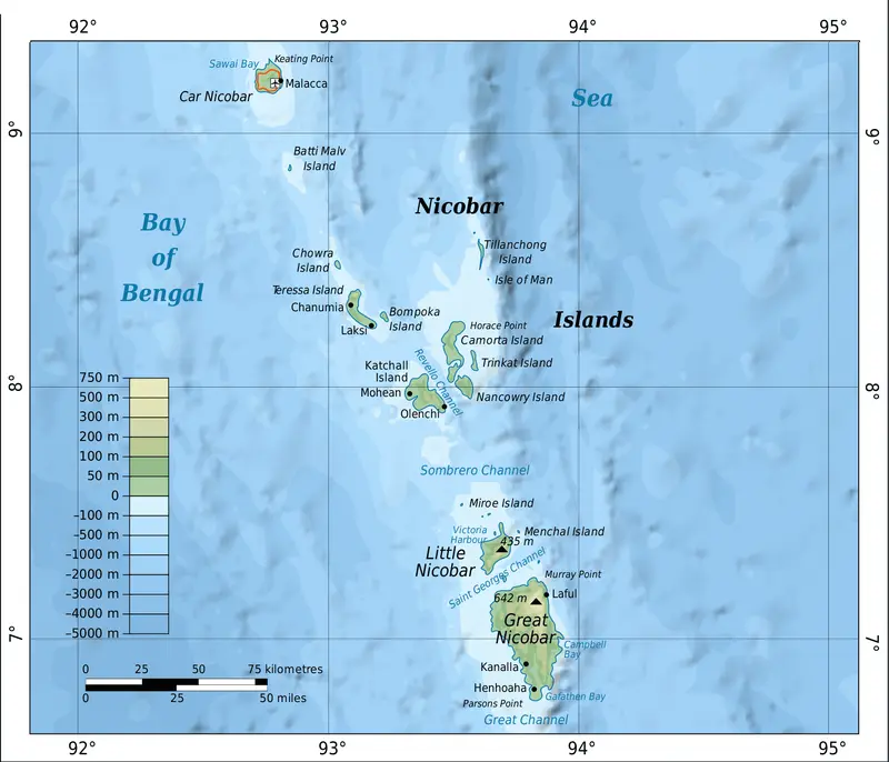 Map: Map of Nicobar Islandsen