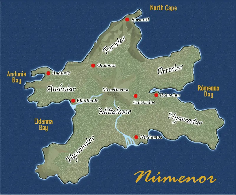 Map: Map of Nmenor