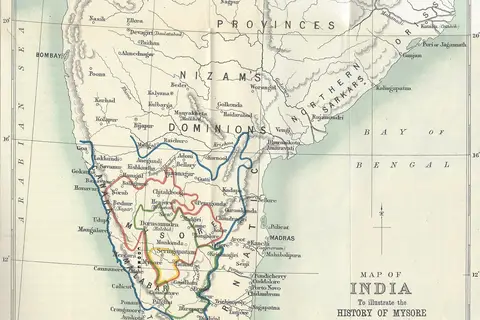 Map: Map of Peninsular India to Illustrate the History of Mysore
