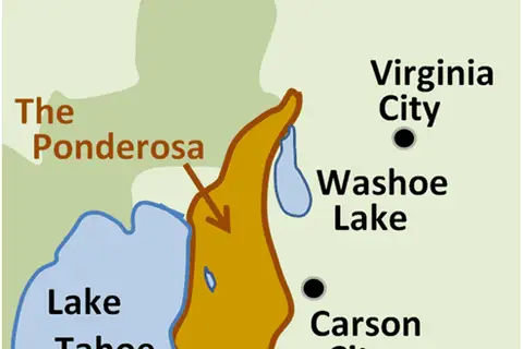 Map: Map of Ponderosa Ranch