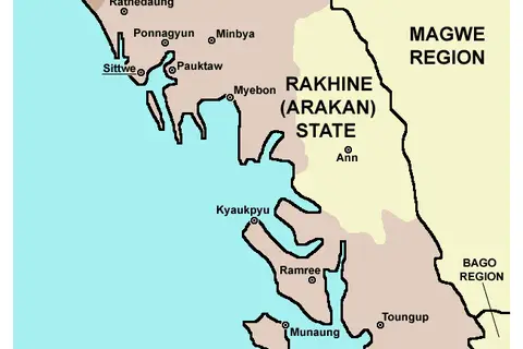 Map: Map of Rohingya People in Rakhine State