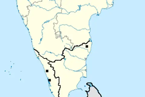 Map: Map of Southindia and Sri Lanka