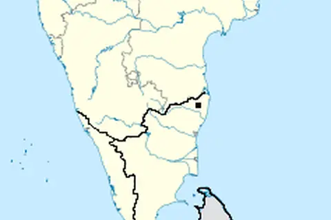 Map: Map of Southindia and Sri Lanka Kanchipuram