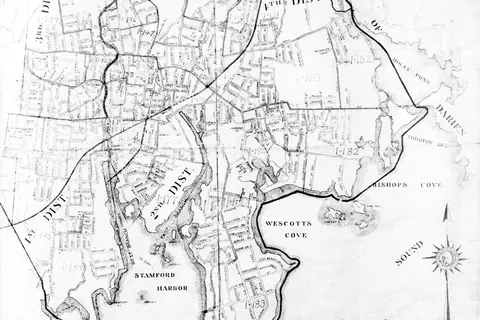 Map: Map of Stamford Connecticut Usa 1934
