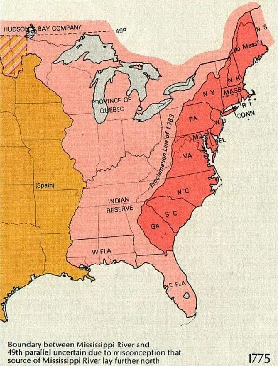 Map: Map of Territorial Growth 1775