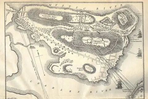 Map: Map of the Battle of Bunker Hill Area